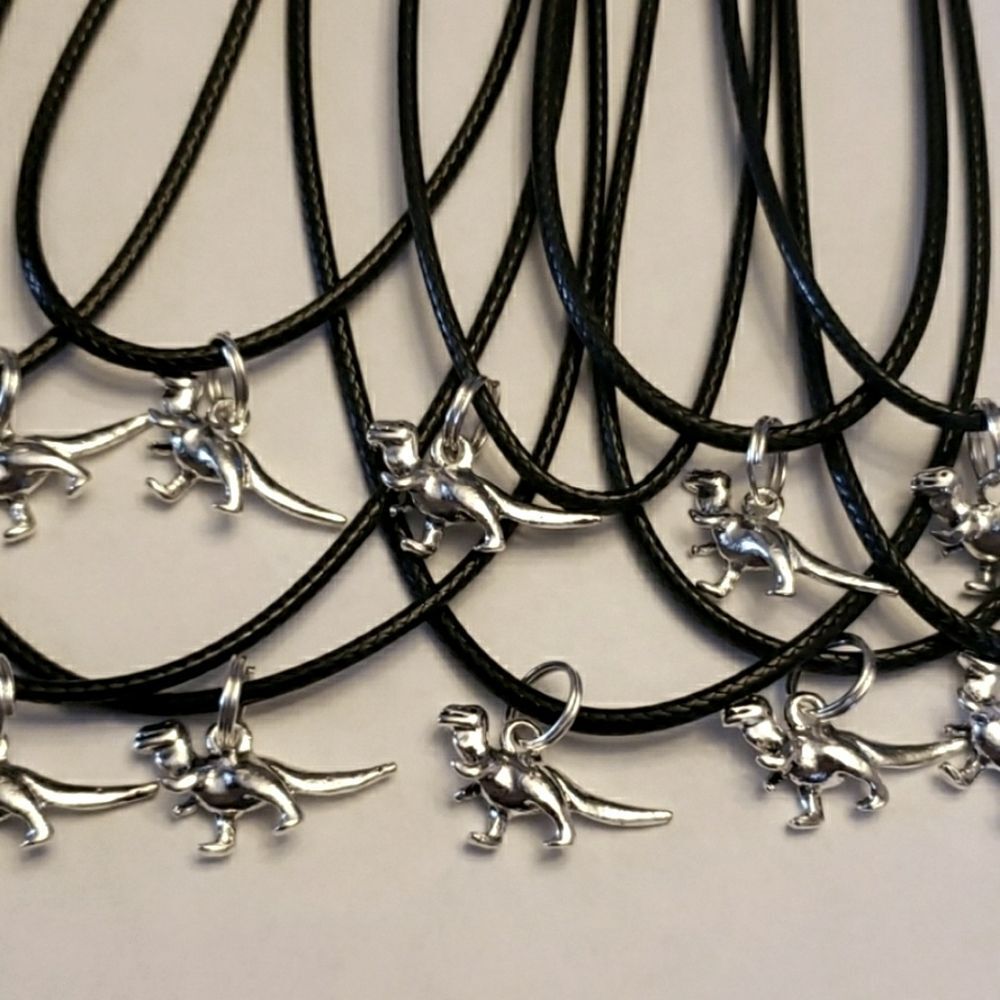 DINOSAUR T-REX Set of 10  Party Favors Necklaces